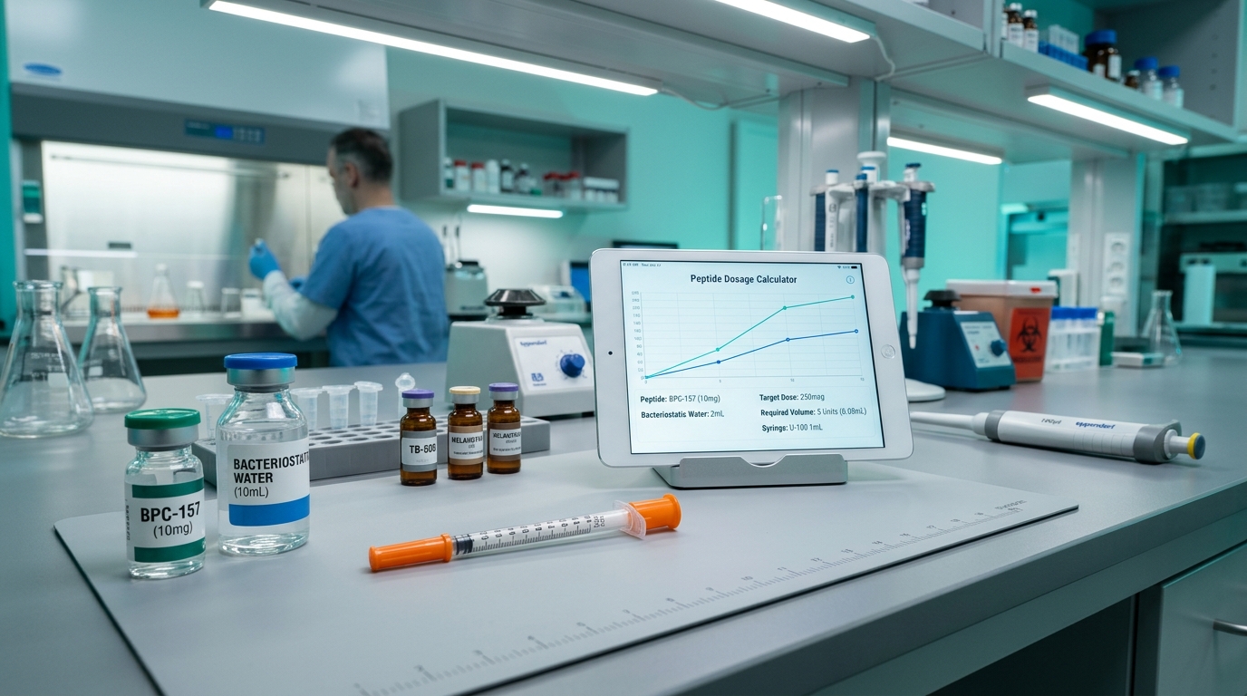 Peptide Calculator laboratory setup